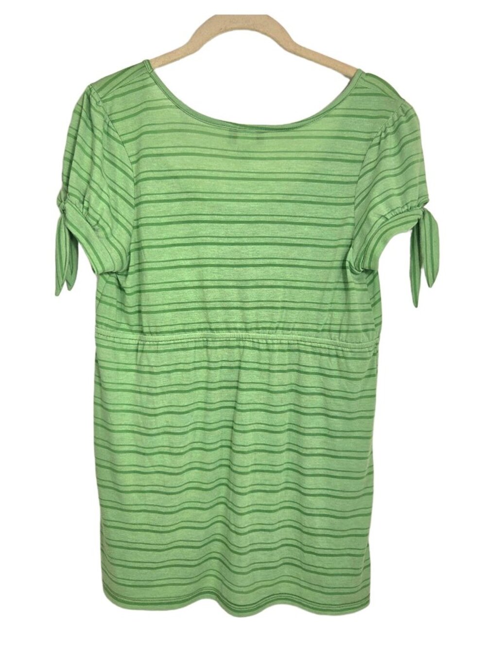 Vtg 90s Y2K Babydoll Top S/M Striped Mint Green Preppy Bella Swan Sporty Retro - Picture 3 of 6